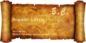 Bogdán Célia névjegykártya